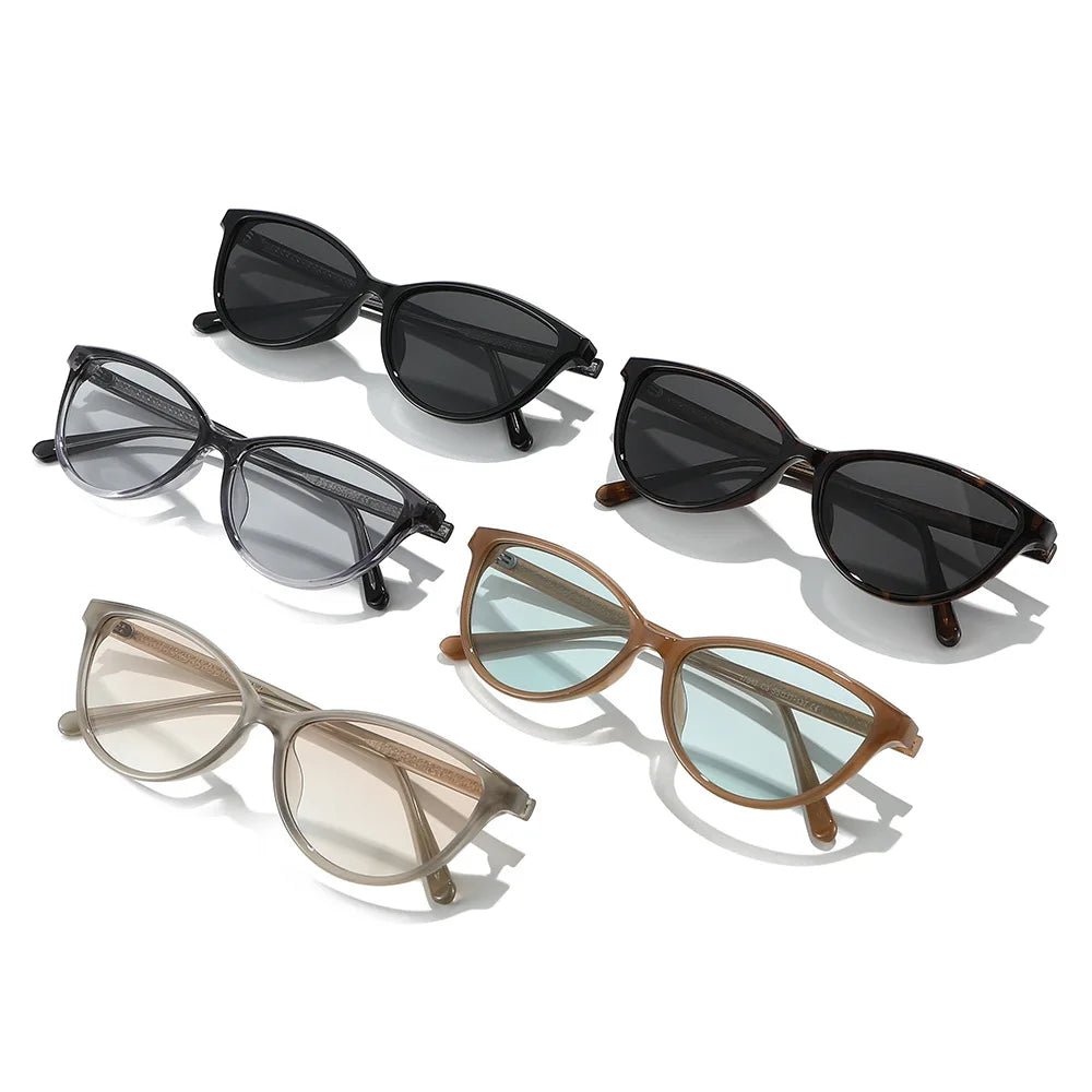 JNPCXI New 2026 Cat Eye Frame Oval Sunglasses Women Fashionable Luxurious Design Outdoor Street Style Men Travel Sun Glasses