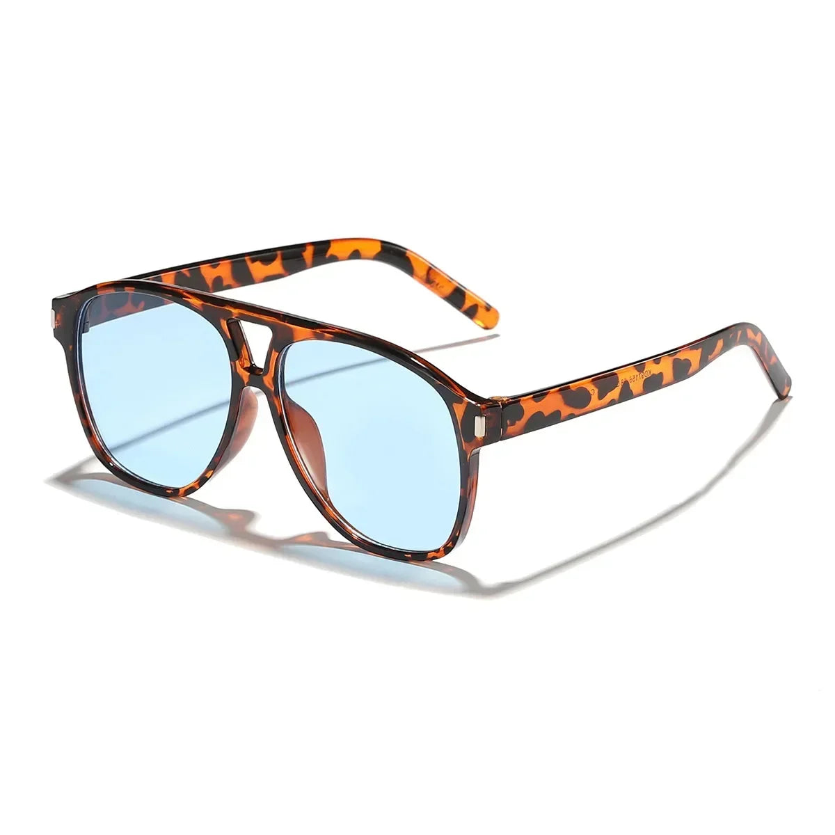 JNPCXI Vintage Double Bridges Pilot Women Sunglasses Fashion Square Black Tea Shades UV400 Men Sun Glasses