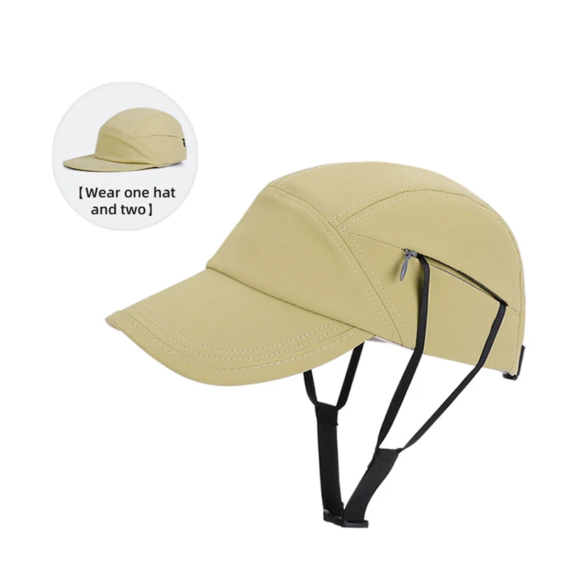 9274-New summer women's outdoor cycling sun hat, women's lightweight breathable baseball cap, windproof drawstring surfing hat