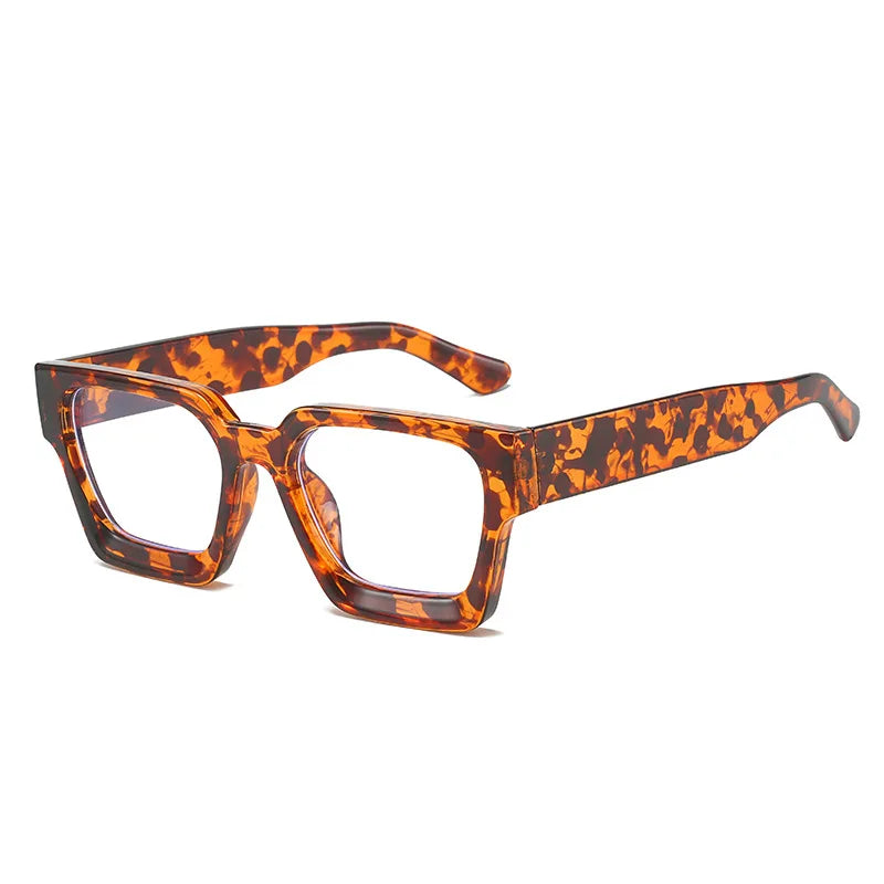 JNPCXI Vintage Glasses Frame Men Women Square Computer Frame Eyewear Blocking Glasses Optical Spectacle Eyeglass