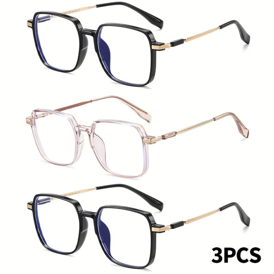 3PCS Reading Glasses for Women Equipped with A Large Frame and A Magnification of+1.0 To+4.0 Suitable for Reading Books