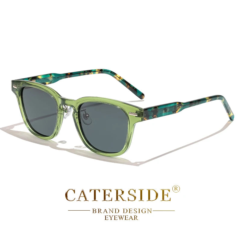 CATERSIDE Retro Square Polarized Sunglasses Men TR90 Frame High Quality Sun Glasses for Women Driving Fishing Party Eyewear