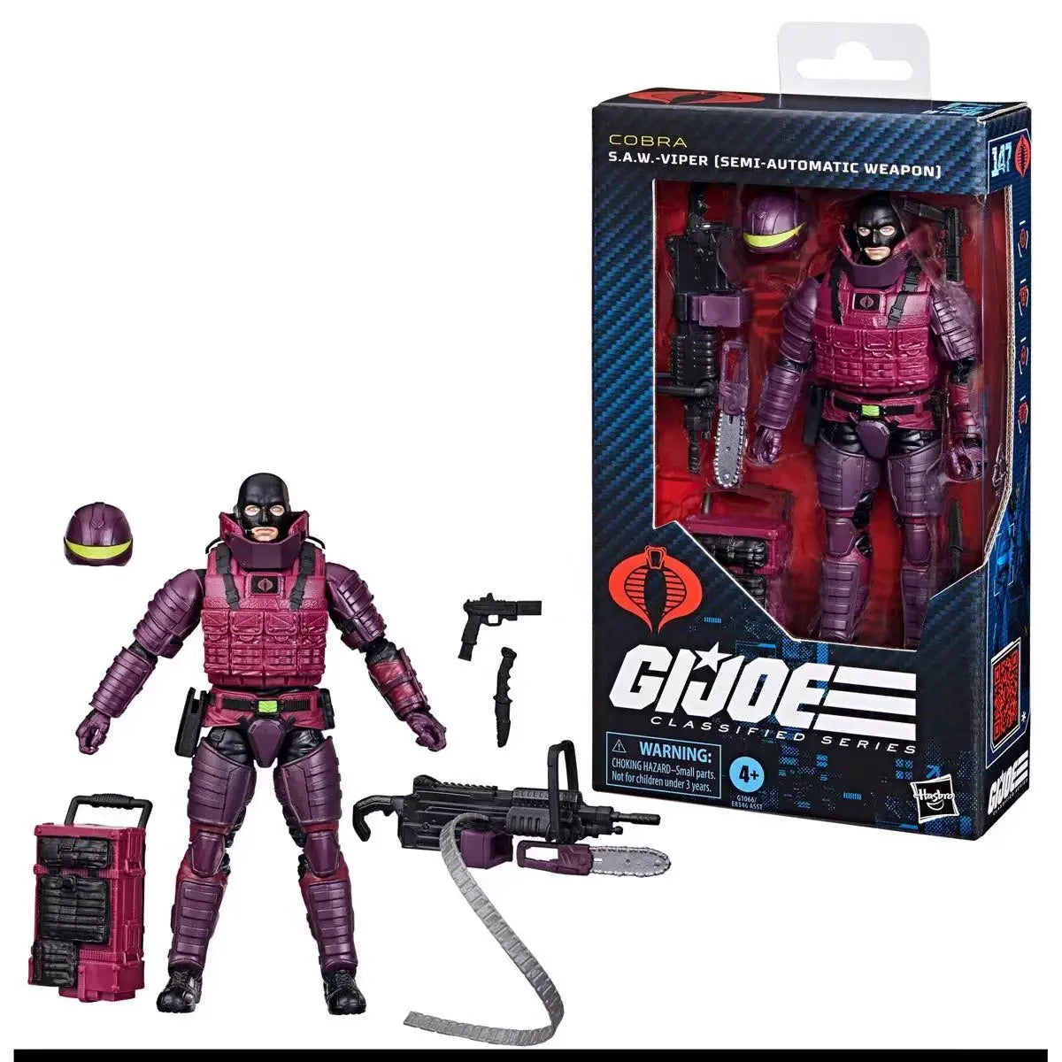 Original Hasbro G.I. Joe Classified Series 147 Cobra S.A.W.-Viper Anime Figures Toys Model Collection