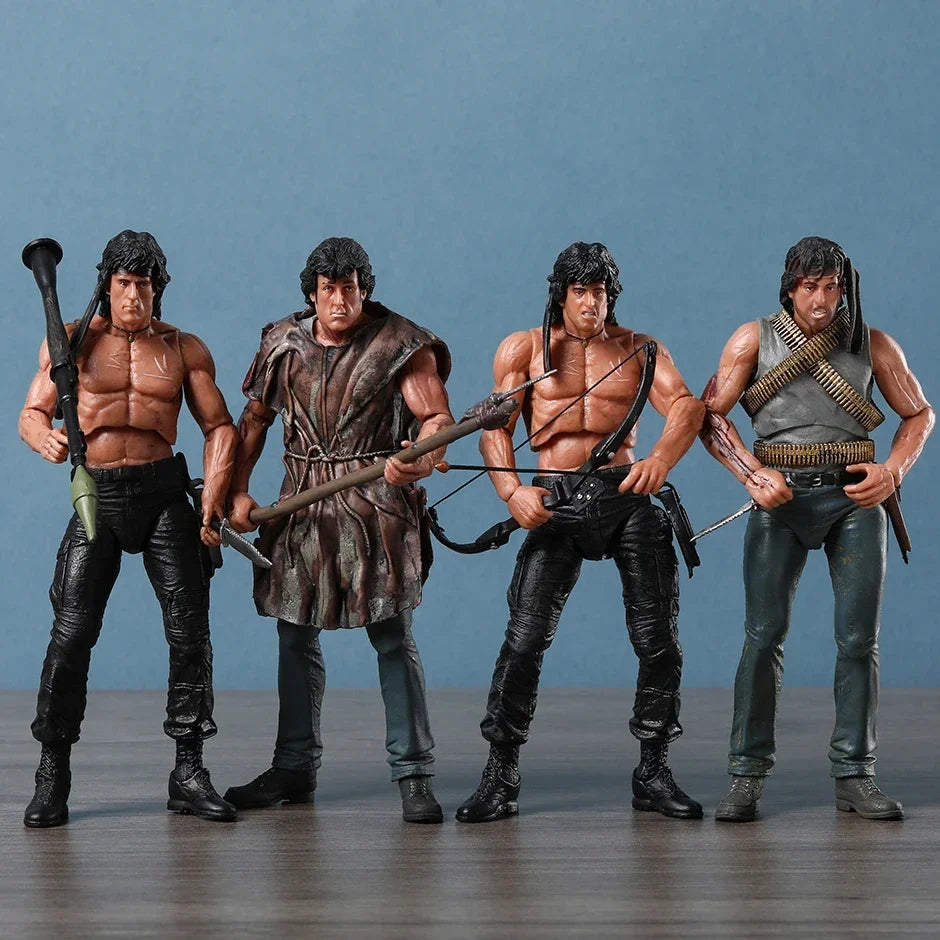 NECA Rambo SDCC 2015 Force Of Freedom Action Figure Doll Handmade Model Toy
