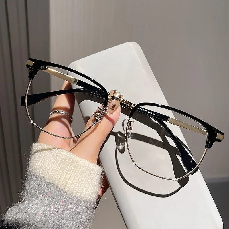 Women Anti Blue Light Glasses Men Vintage Computer Men Eyeglasses Optical Glass Plain Frame Gaming Spectacles Eyewear for Men