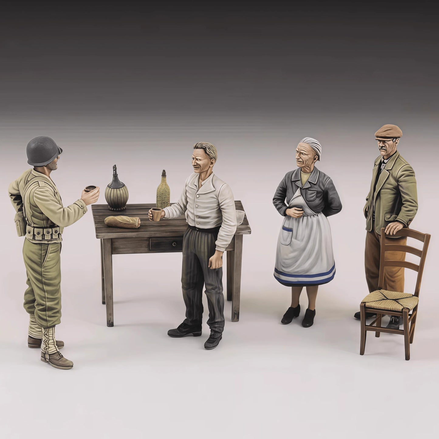 1/35 Resin Model Assembly Kit Gk, Civilian Figure, Unpainted Model