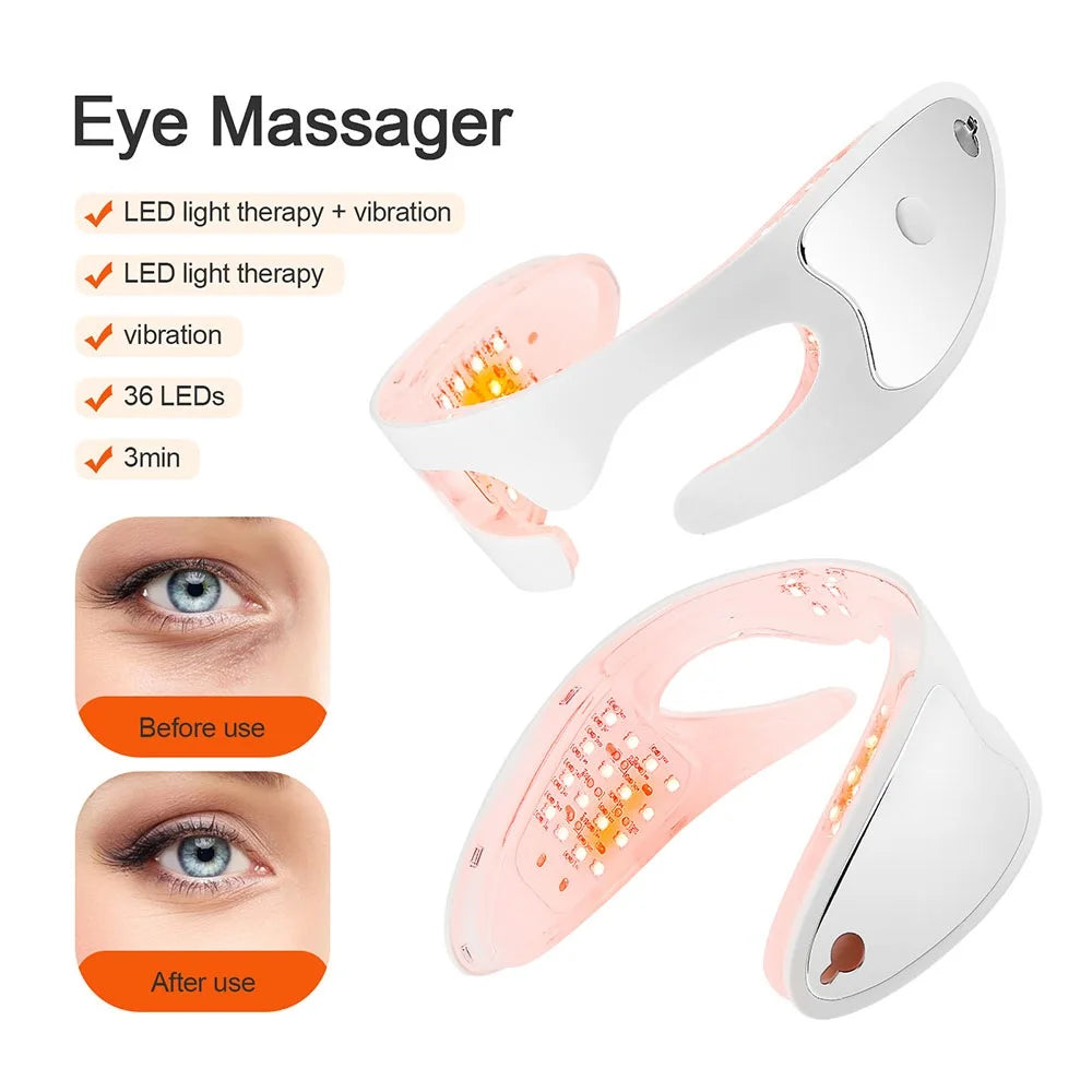 Electric Eye Massager Red Light Eye Fatigue Relief Massager Vibration Massage Eyes Relaxation Massager Glasses