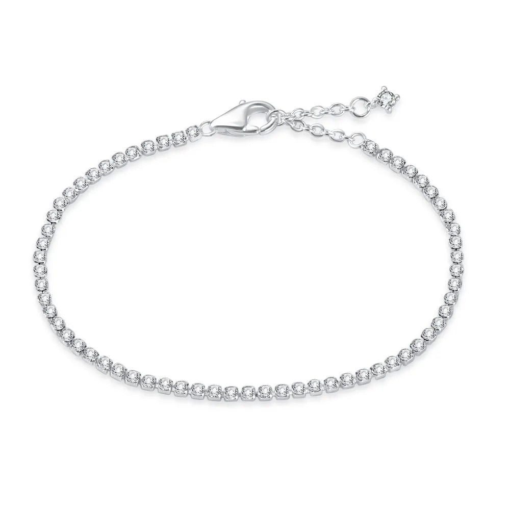 Orig 925 sterling silver plated Shining dark blue heart Necklace Bracelet women