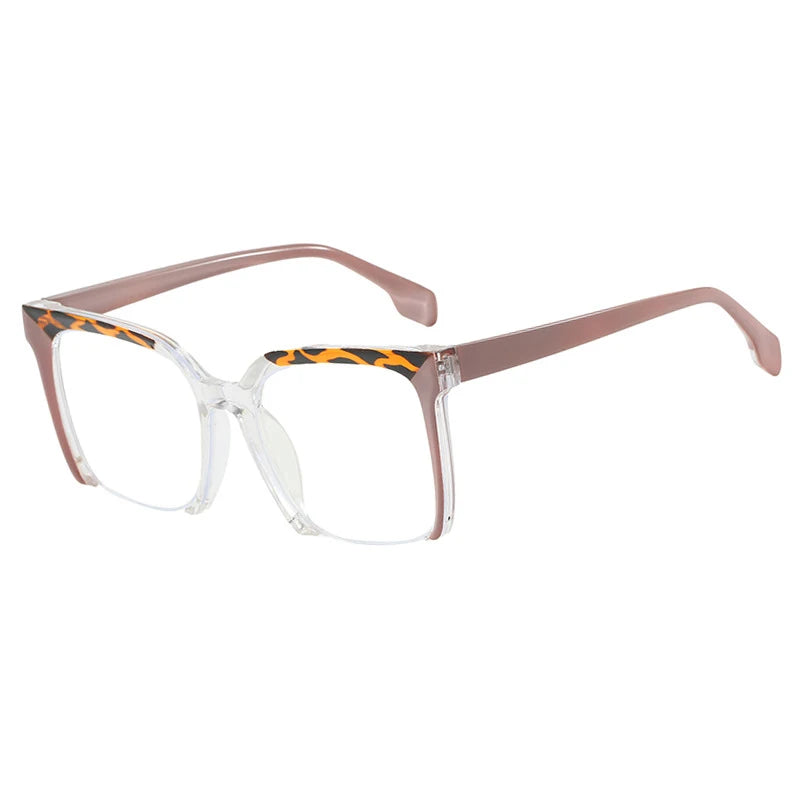 JNPCXI New Retro Semi-rimless Square Women Anti-Blu-Ray Glasses Frame Fashion Men Optical Frame Computer Glasses