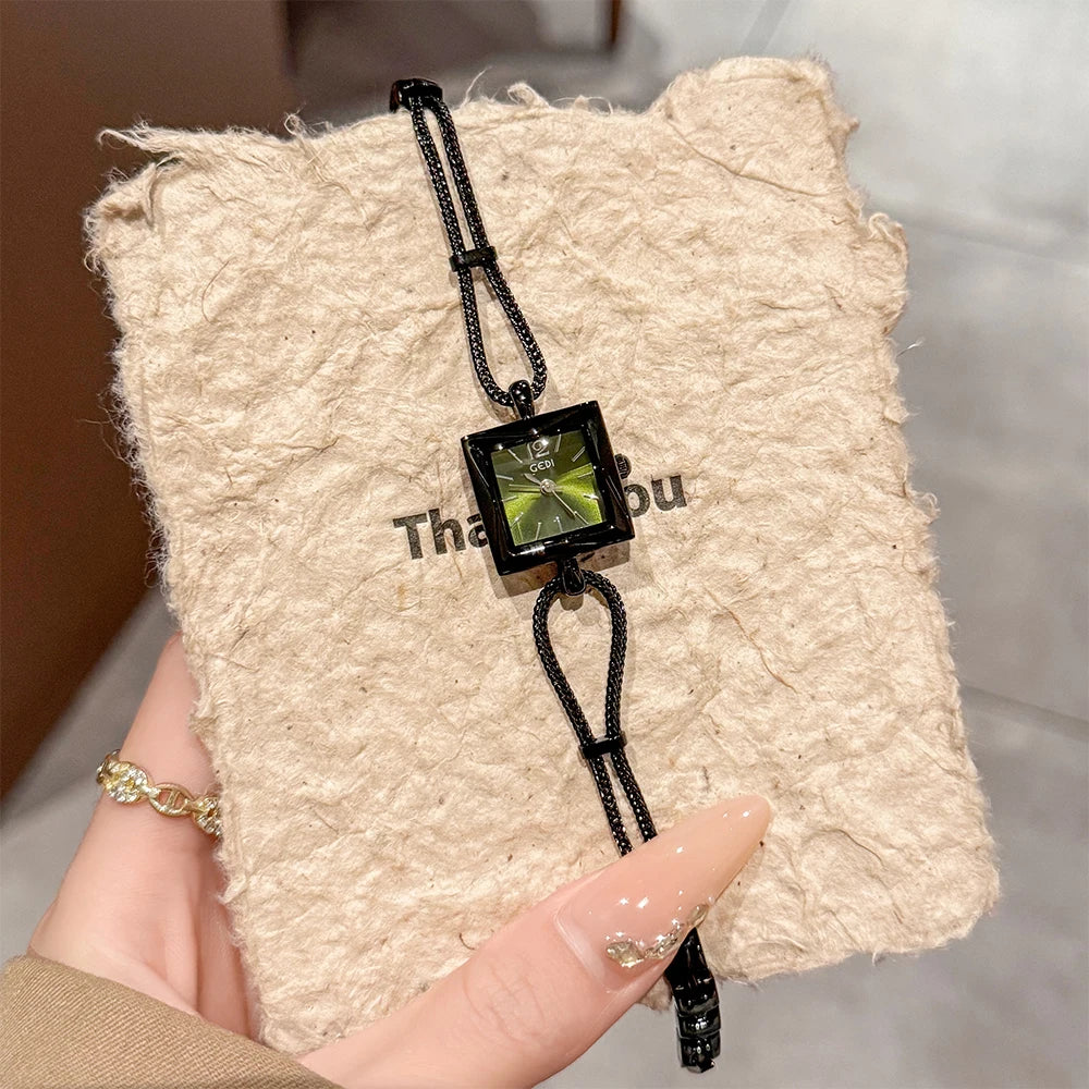 GEDI Square Women's Watch 2026 Bracelet Quartz Vintage Woman Watches Luxury Waterproof Fashionable Wristwatch Gifts