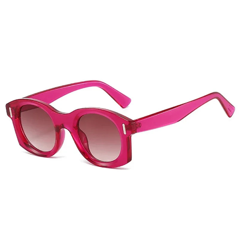 JNPCXI Ins Popular Fashion Square Sunglasses Women Gradient Mirror Shades UV400 Retro Rivets Men Punk Sun Glasses