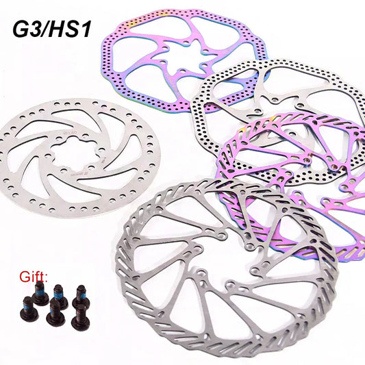 MTB Bike Disc Brake Rotor HSI G3 140 160 180 203 Mountain Road Folding BMX Bicycle Brake Rotor with Screws Durable Cycling Parts