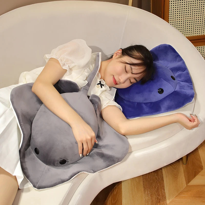 1pc 52/62cm Cartoon Ray Devil Fish Plush Toys Simulation Ocean Series Fish Plush Pillow Stuffed Soft Creative Home Decor Gift