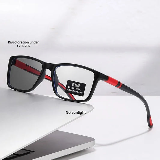 Fashion (0~+400°) Photochromic Anti Radiation Eyeglasses Light Weight Reading Glasses for Men and Women