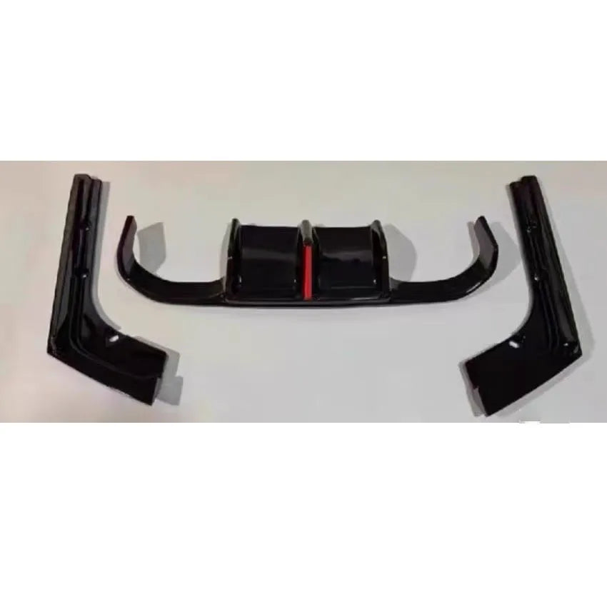 For BMW 3 Series F30 Dedicated M3 Model Car Rear Bumper Lip Spoiler Glossy Black Carbon Fiber Look With LED Brake Light Body Kit