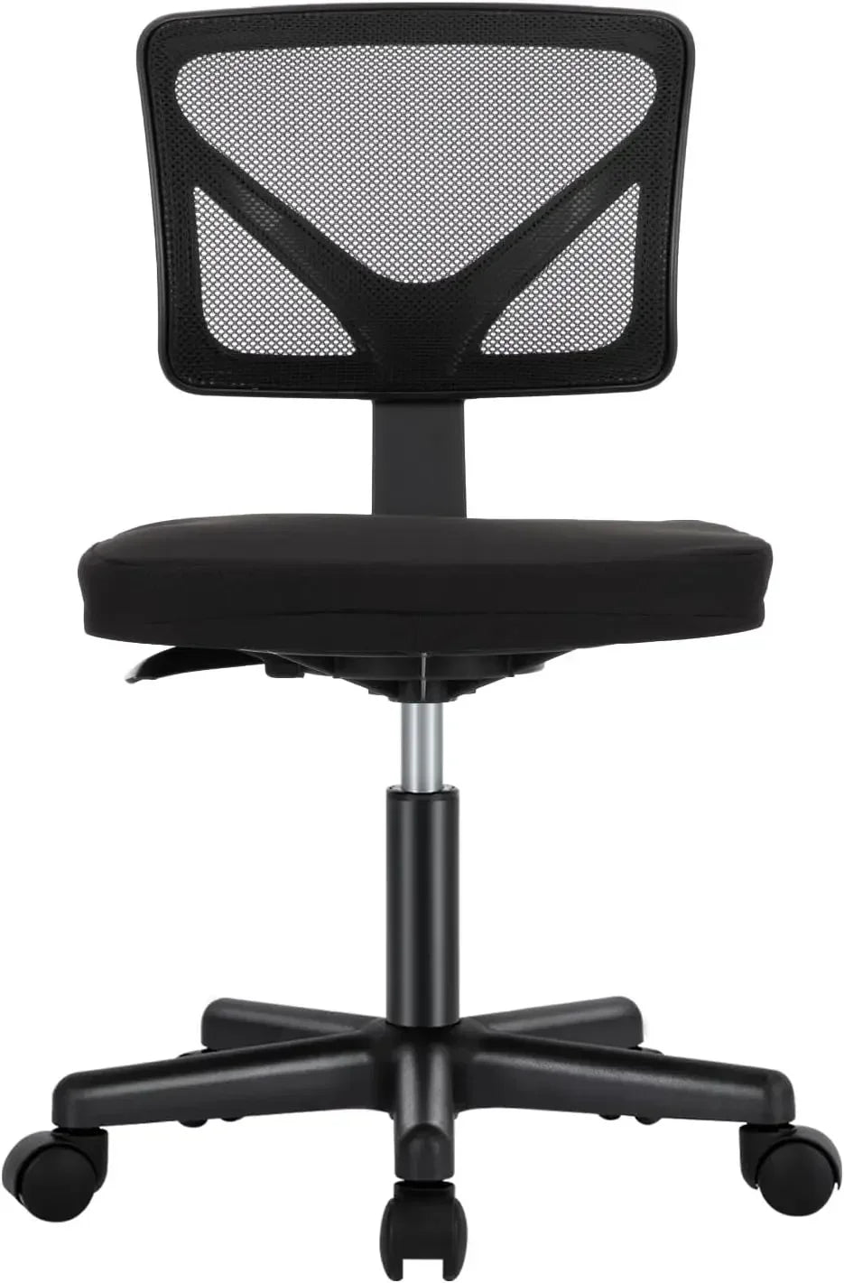 Ergonomic Low Back Computer Chair No Arms, Adjustable Rolling Mesh Swivel Chairs