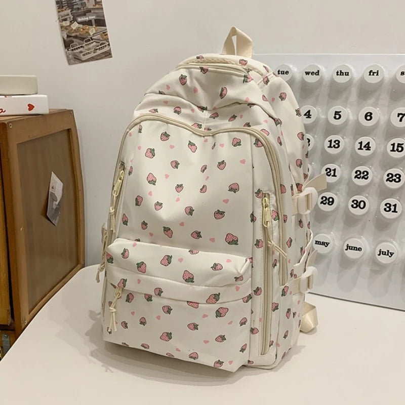 Cute Backpack Girls Fashion School Bag Large Capacity Student Schoolbag For Teenage Portable Travel Storage Bag for Kids Bookbag