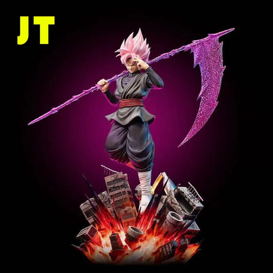 JT Statue 44.5cm/17.52inch Dragon Ball Z Zamasu Figure Led Base Black Goku Super Saiyan Action Figure Collection Model Toys Gift