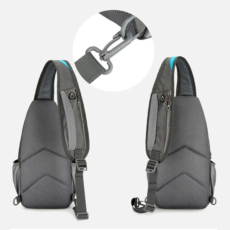 Outdoor Leisure Shoulder Chest Bag, Sports Waterproof Backpack, Suitable for Both Men and Women, Mobile Phone Storage Bag