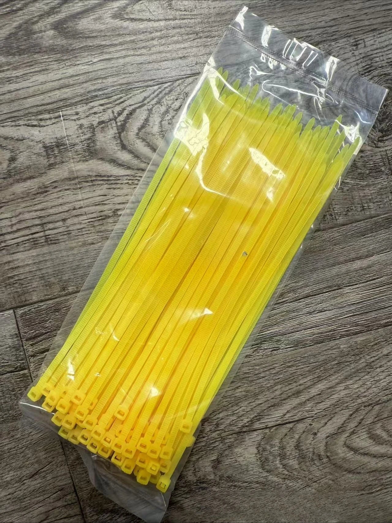 100PCS Colorful Self-Locking Nylon Cable Ties: Strong Multi-Color Zip Ties for Home Garden, Red Green Orange