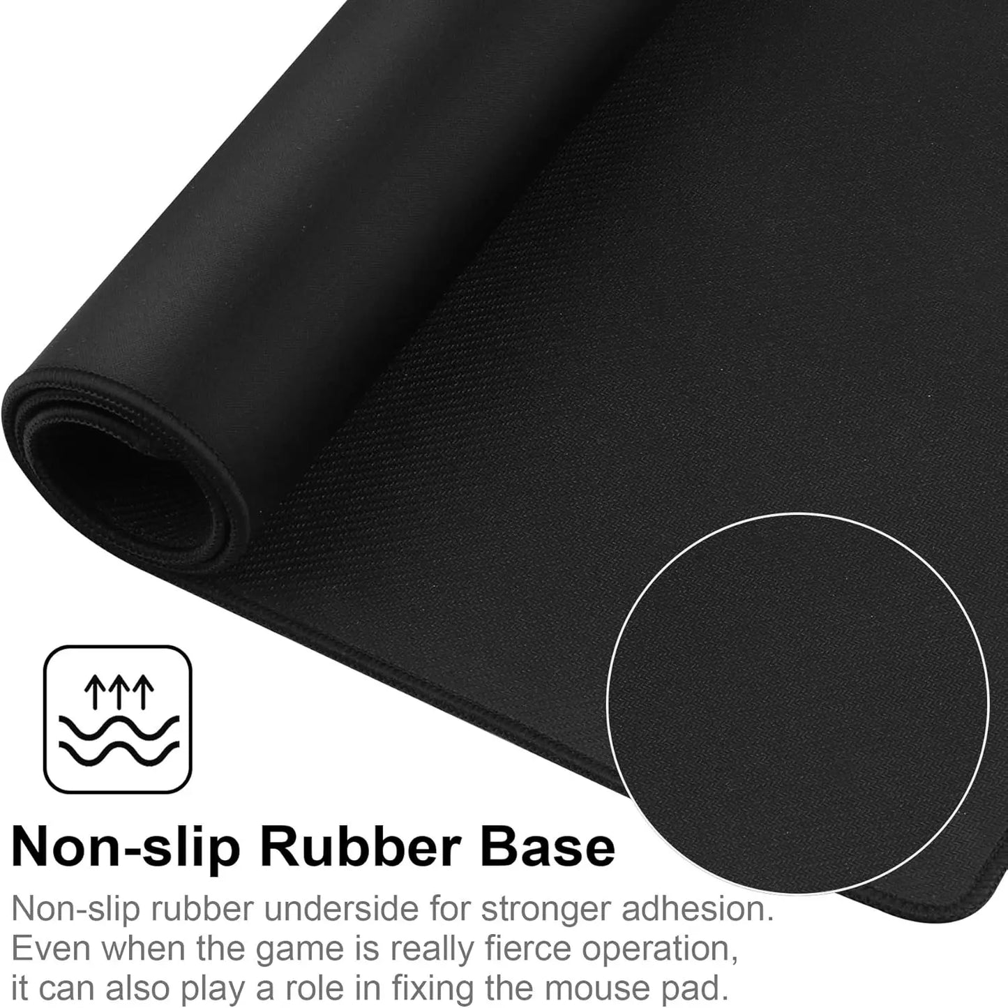XXL Mouse Pad with Stitched Edges, waterproof Extended MousePad Non-Slip Natural Rubber Base Desk Mat for Gamer/Desktop/Office