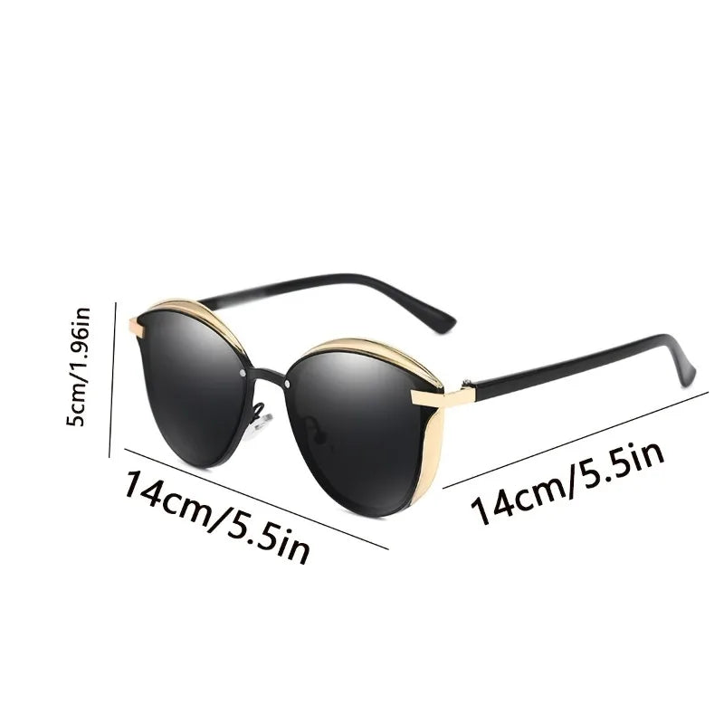 1 Piece of Cat Eye Women's Metal Mineral Fashion Glasses