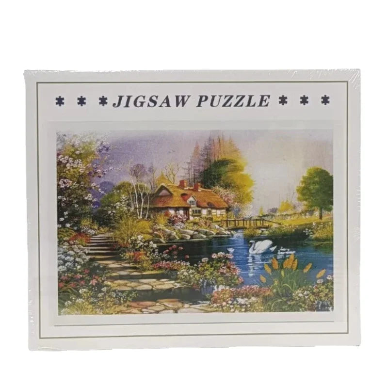 Adult Swan Lake Jigsaw Puzzle 1000 Pieces 75*50 Stress Relief Entertainment Toys Landscape Cartoon Paper Puzzles Christmas Gift