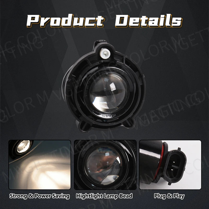 2 Pcs Fog Lamps For Chevrolet Cruze Trax Impala Equinox Malibu Buick Allure Rainier Enclave GMC Acadia Car Front Bumper Lights