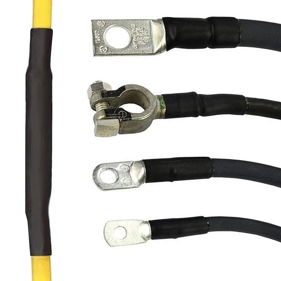 127pcs Black Heat Shrinkable Tube Cable Insulation Sleeve Waterproof Electronic Lated Polyolefin Sheathed Shrink Tubing