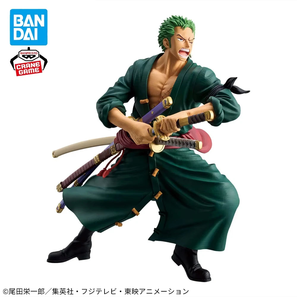 Special OfferIn Stock 100%Original Bandai Banprestoone Piece Roronoa Zoro Grandista Nero Pvc Action Figure Collection Mol Doll T
