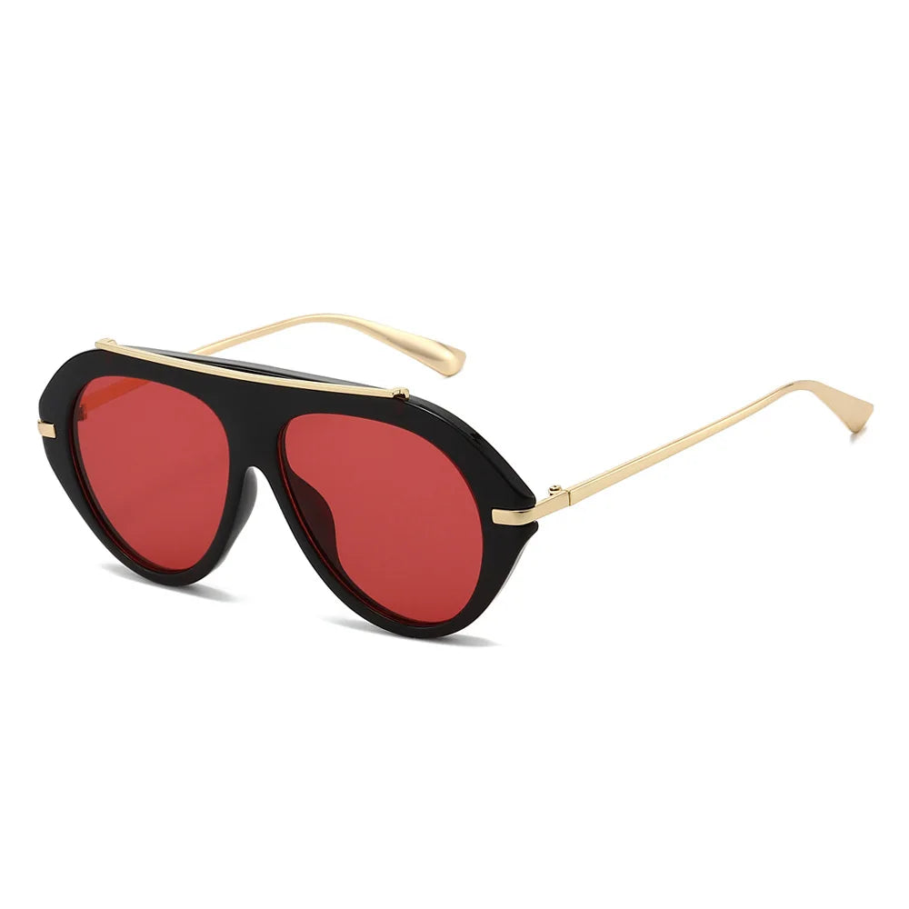 JNPCXI Ins Popular Fashion Oversized Leopard Green Pilot Sunglasses Women Shades UV400 Retro Gradient Men Sun Glasses