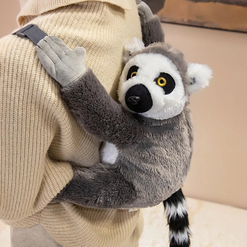 1Pc 40CM Lovely Plush Sloth Alpaca Lemur Elephant Plush Backpack Toy Cute Animal Shoulders Bag Lions Rabbit Giraffe Nice Gift