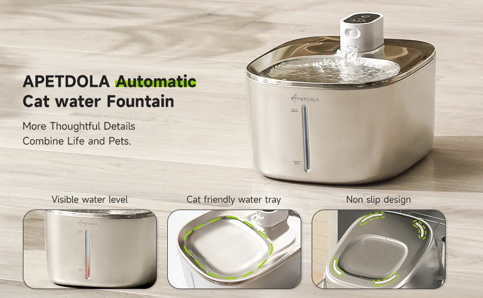 AP 4L Wireless Cat Water Fountain Auto Sensor Drinking Fountain Pet Accessories