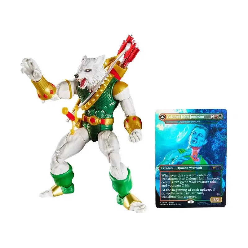 Original Hasbro Marvel Legends Series Magic: The Gathering Man-Wolf Anime Figure Toys Ornaments Collection