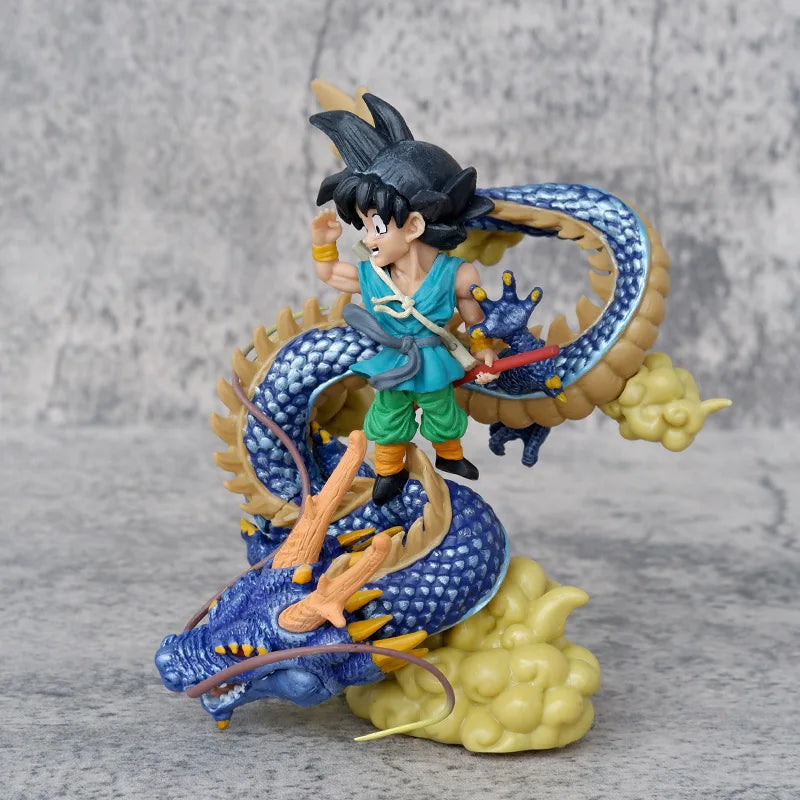 13CM Dragon Ball Anime Good Bye Goku Shenron GT Goku Trip PVC Action Figure