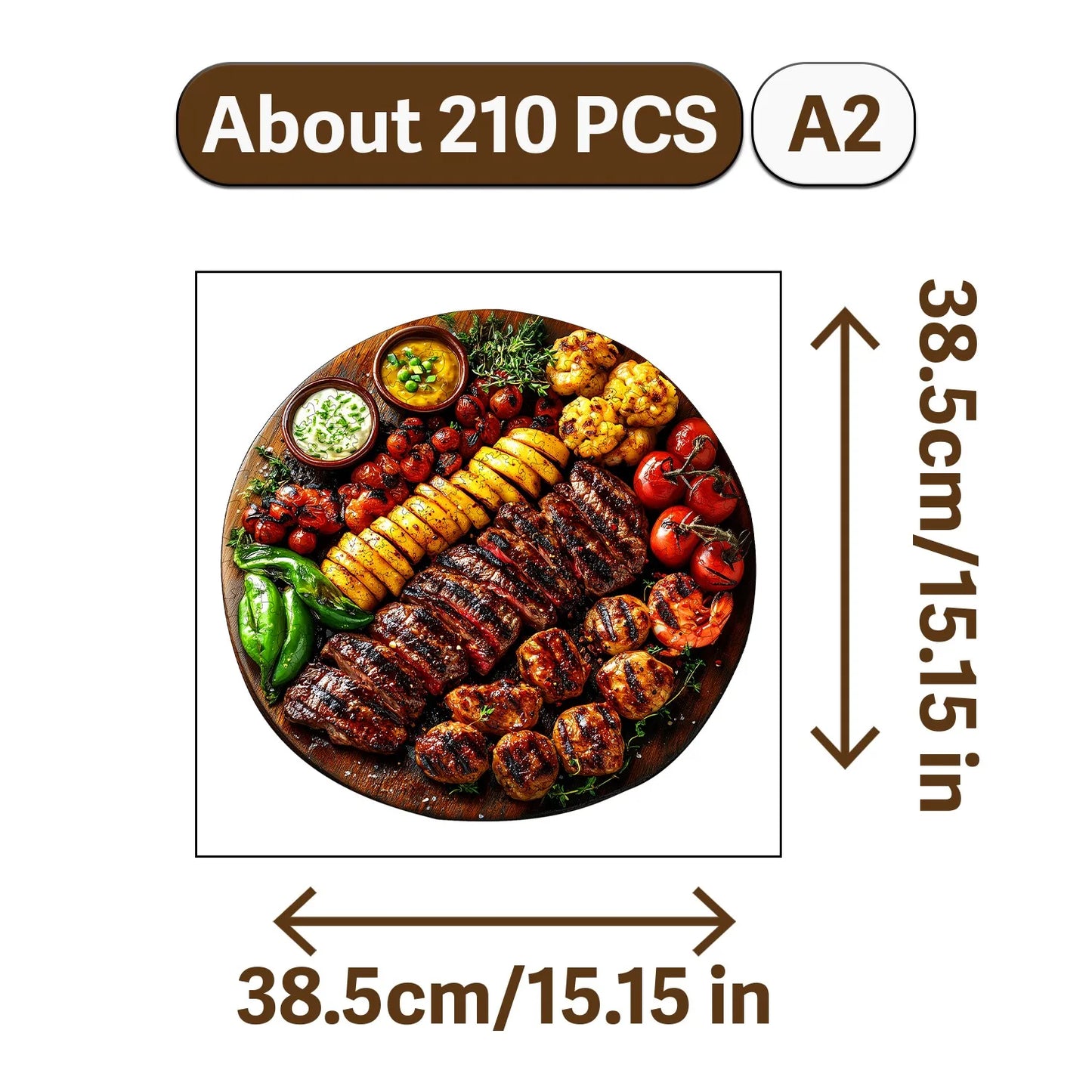 Gourmet Feast Theme Wooden Jigsaw Puzzle Wood Home Decor Painting Christmas and Halloween Gift Toy For Teen And Kid