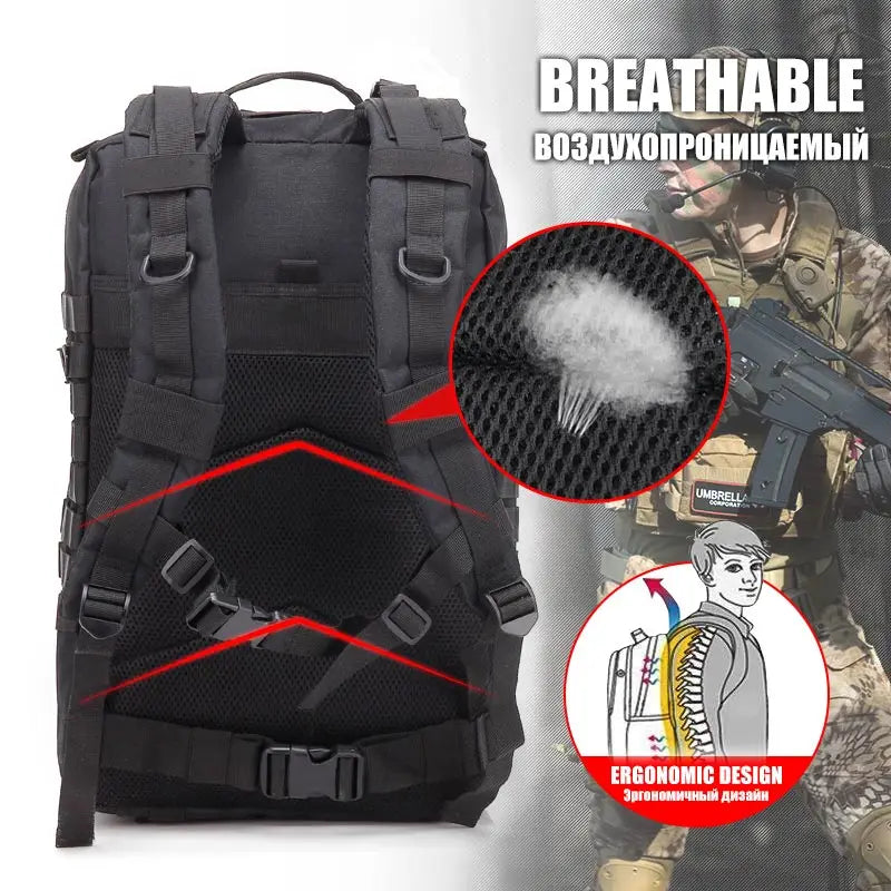30/45L Man Tactical Backpacks,Travel Bags Survival Outdoor Trekking Hunting Bag