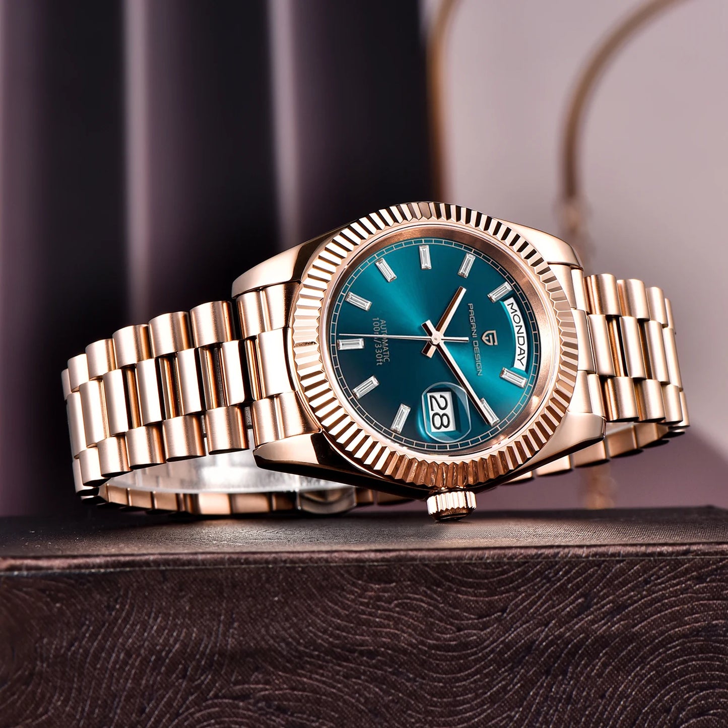 PAGANI DD36 Men's Watch Silver Blue Luxury Automatic Mechanical Wristwatches