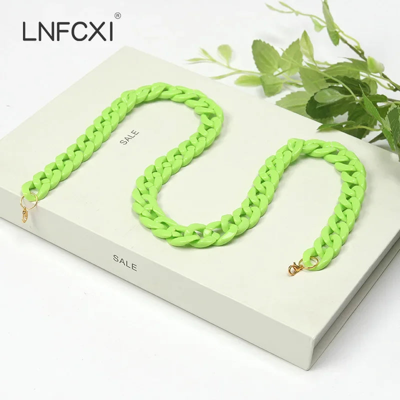New Fashion Men Women Neck Chain for Mask Glasses Acrylic Sunglasses Chains Lanyard Reading Eyeglasses Cord Neck Strap Rope