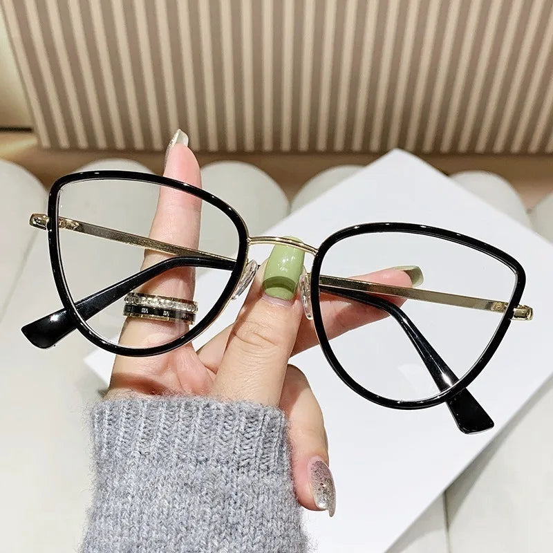 Anti Radiation Classical Metal Retro Cat Eye Eyeglass Fashion Unisex Glasses