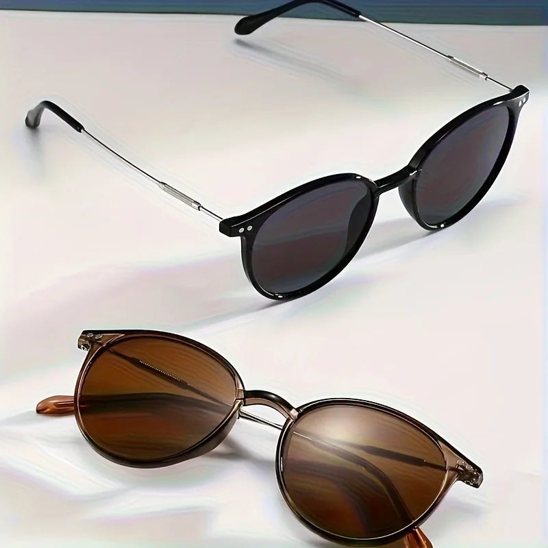 2PCS Retro Women's Glasses Stylish and Stylish Michelin Design Suitable for Daily Leisure Home Travel and Holiday Gatherings