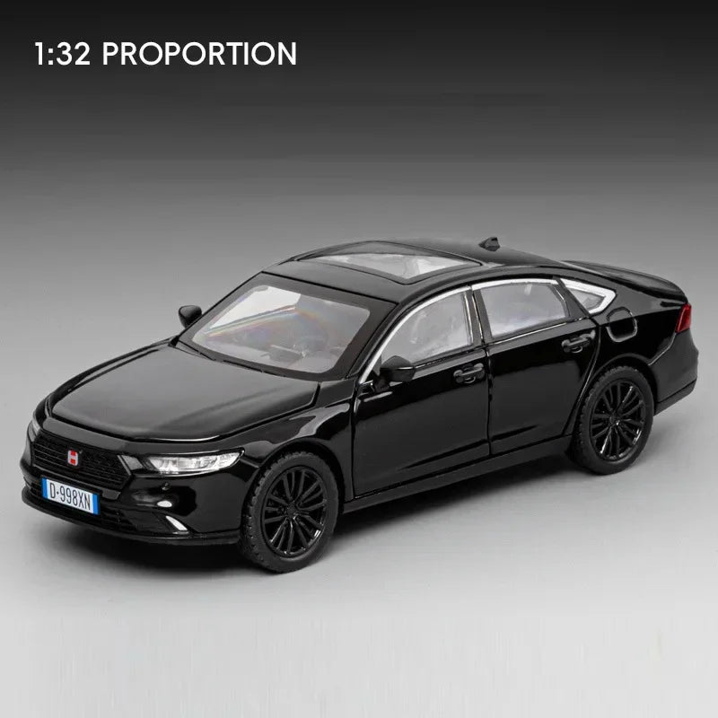 1:32 Honda NSX Accord Alloy Model Toys Miniature Cars Diecast Vehices Doors Opened with Sound Light Pull Back Toy Kids Presents