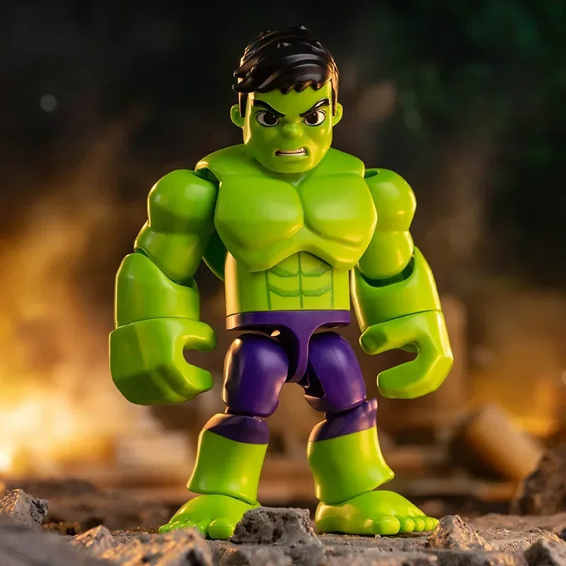 Marvel Spiderman Spidey and His Amazing Friends Miles Gwen Octopus Doctor Hulk Building Blocks Action Figure Model Toy Gift