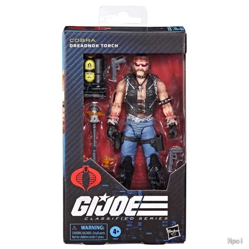 Original Hasbro G.I. Joe Classified Series 123 Cobra Dreadnok Torch Action Figure Toy Ornaments Model
