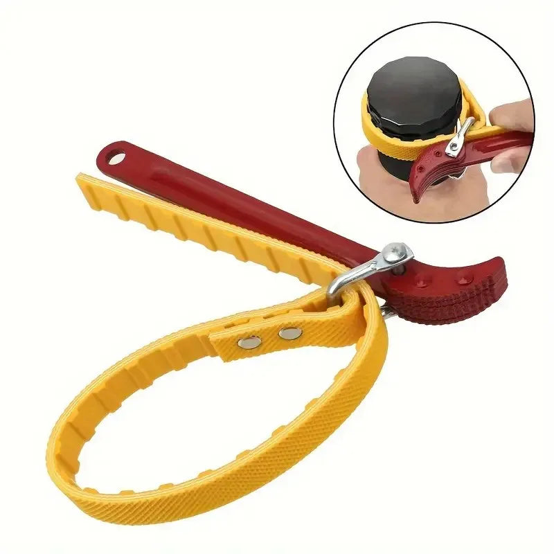Belt Wrench Oil Filter Puller Strap Spanner Chain Wrench Strap Opener Adjustable Strap Opener Cartridge Disassembly Tool