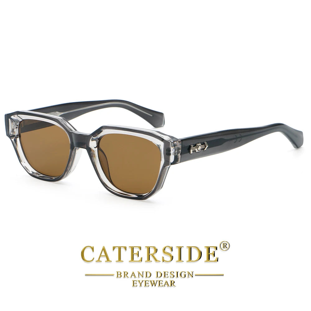 CATERSIDE Men Fashion Sunglasses High-Quality Pc Square Thick Frame Sun Glasses Women Business Festival Gifts Rational Glasses