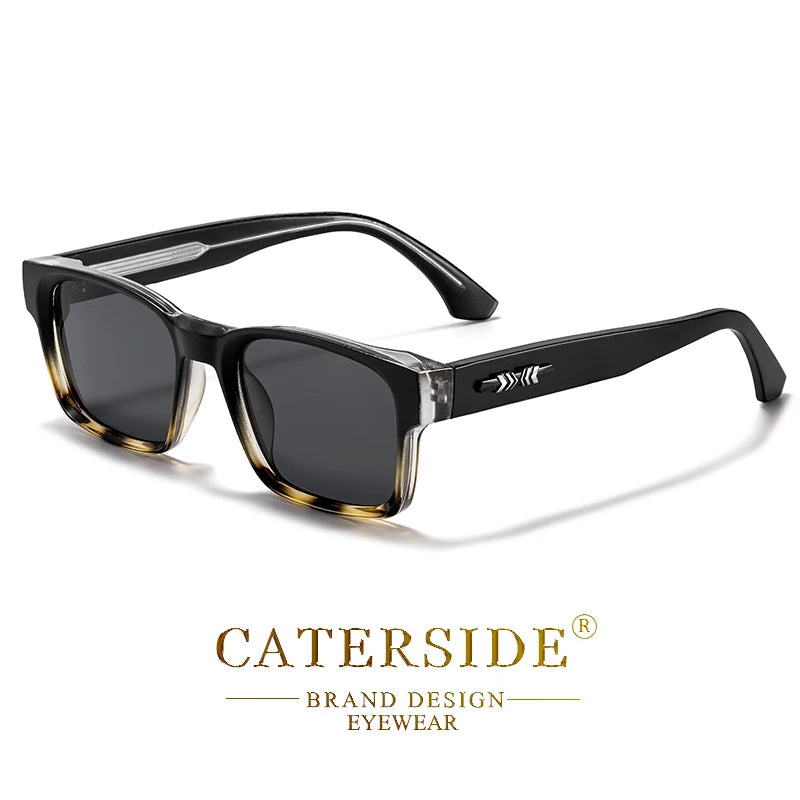 CATERSIDE Fashion Men's Square Sunglasses Brand Design Core Insert Leg Sun Glasses Women's Outdoor Travel Party Glasses