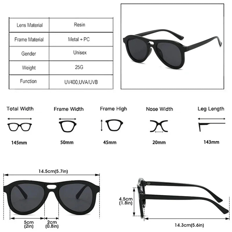 JNPCXI Vintage Double Bridges Pilot Men Sunglasses Fashion Shades UV400 Women Tea Sun Glasses
