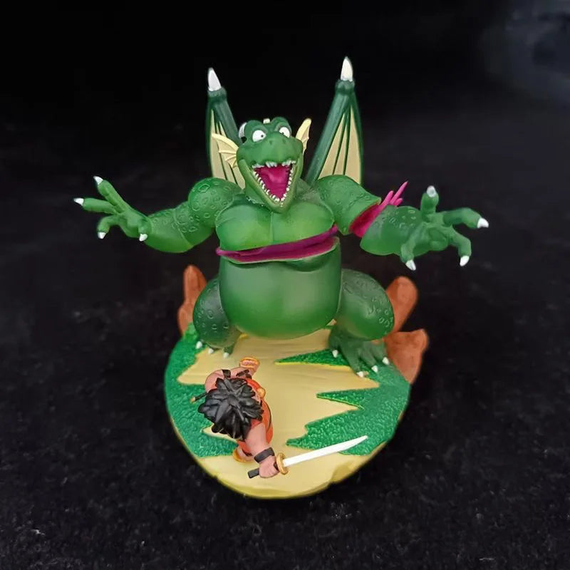 Dragon Ball Yajirobe Vs Cymbal Figurine Classic Anime Scenes Figures 8cm Pvc Action Figures Gk Statue Collection Model Toys Gift