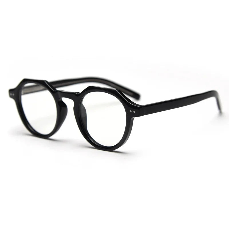 CATERSIDE Retro Polygonal Glasses Men TR Frame High Quality Eyeglass for Women Transparent Lenses Business Eyewear